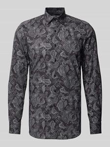 OLYMP Level Five Slim fit vrijetijdsoverhemd met paisleymotief