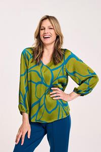 Mayerline Boxy V-halsblouse Met Bloemenprint