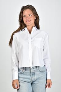 Academia cropped blouse Mia lange mouwen wit