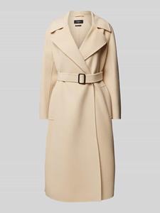 Weekend Max Mara Lange jas van scheerwol met tailleriem, model 'MANU'