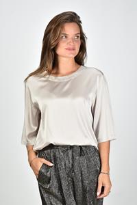 Forte_Forte top met 3/4 mouw 12886 beige