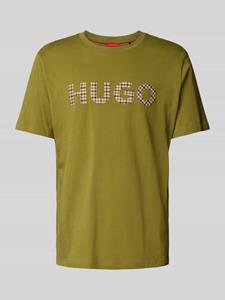 HUGO T-shirt met labelprint, model 'Dulivio'