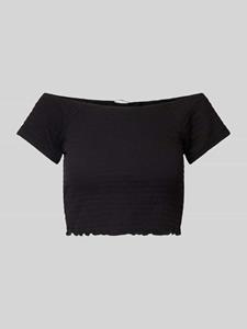 Vero Moda Korte off shoulder-top met structuurmotief, model 'HADI'