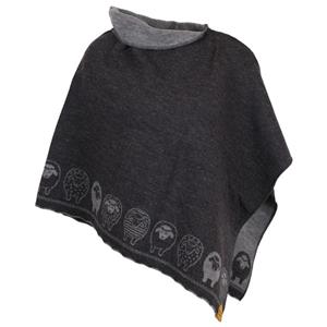 Albmerino  Women's Poncho Schäfle - Poncho, zwart/grijs