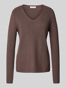 Christian Berg Woman Gebreide pullover met afgeronde V-hals