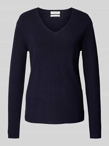 Christian Berg Woman Gebreide pullover met afgeronde V-hals