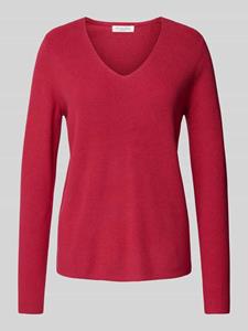 Christian Berg Woman Gebreide pullover met afgeronde V-hals