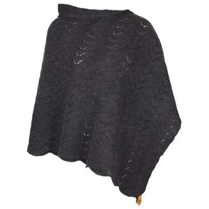 Albmerino  Women's Ajour Poncho - Poncho, grijs