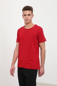 Keep Out Heren T-shirt met ronde hals rood