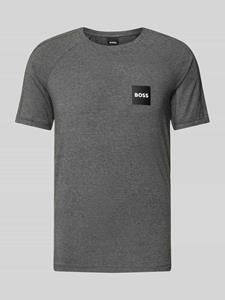 Boss T-shirt met labelprint en ronde hals