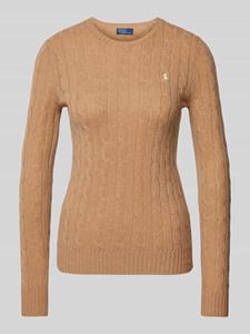 Polo Ralph Lauren Wollen pullover met kabelpatroon, model 'JULIANNA'