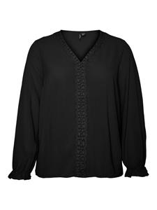 Vero moda Vmcalva Ls Lace V-neck Top Wvn Ga C: