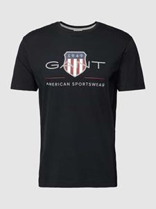 Gant T-shirt met labelprint, model 'ARCHIVE SHIELD'