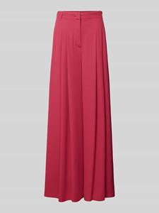 Marc Cain Wide leg stoffen broek met bandplooien