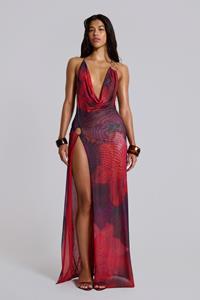 Jaded London Sedona Red Maxi Dress