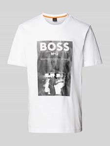 Boss Orange T-shirt met logo- en motiefprint