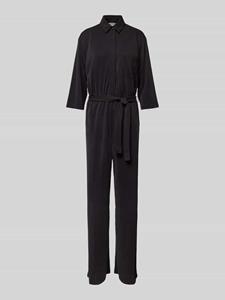 Jake*s Casual Jumpsuit met strikceintuur en borstzak