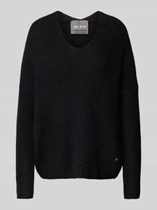 MOS MOSH Gebreide pullover met V-hals, model 'THORA'