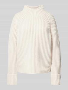 Calvin Klein Womenswear Gebreide pullover van lamswol met opstaande kraag