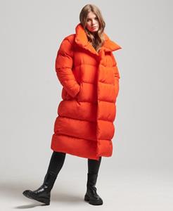 Superdry Female Lange Pufferjas Oranje