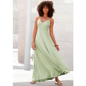 Lascana Maxi-jurk van geweven viscose, cut-out op de rug, chiffon stof, zomerjurk