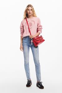 Desigual Roze denim broek - BLUE