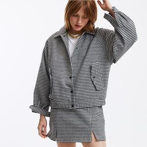 LA REDOUTE COLLECTIONS Jas in bomberstijl, pied-de-poule motief