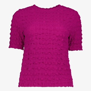 TwoDay dames T-shirt met structuur roze