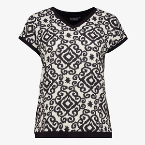 TwoDay dames T-shirt met grafisch printje zwart