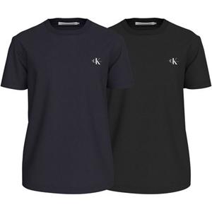 Calvin Klein T-shirt 2 PACK MONOLOGO met kleine logoprint op borsthoogte (Set van 2)