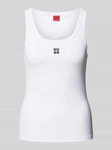 HUGO Tanktop met labelstitching, model 'Datamia'