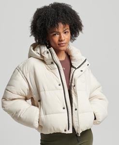 Superdry Female Korte Cocoon Pufferjas Crème