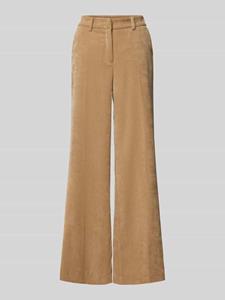 CAMBIO Wide leg corduroy broek met riemlussen