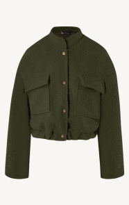 The Musthaves Bouclé Bomber Jacket Army