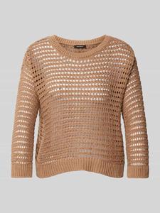 MORE & MORE Gebreide pullover met ajourpatroon