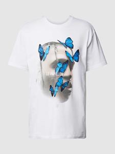 Mister tee T-shirt met motiefprint, model 'LE PAPILLON'