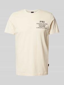 PME Legend T-shirt met statement- en labelprint