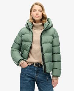 Superdry Vrouwen Sports Pufferjas met Capuchon Groen