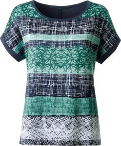 Your Look... for less! Dames Shirt met korte mouwen groen geprint Maat