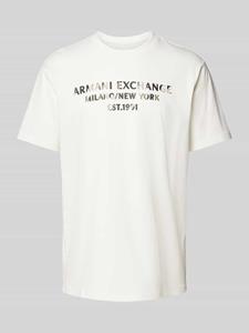 Armani Exchange T-shirt met labelprint