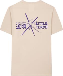 Nowadays Print t-shirt chopsticks almond milk