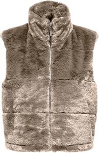 Only Onlvida faux fur waistcoat cc otw weathered teak