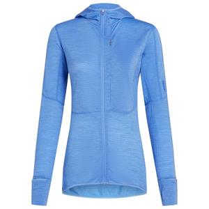 Icebreaker  Women's 200 RealFleece Descender L/S Zip Hoodie - Merinohoodie, blauw