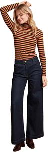 King Louie Rollneck top mimmi stripe cabernet red