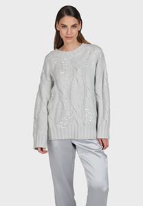 MARC AUREL Pullover mit transparenten Pailletten