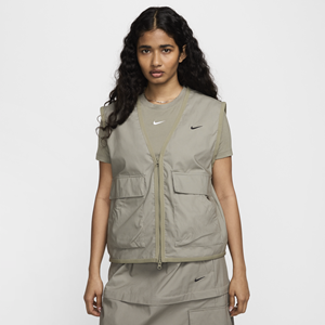 Nike Sportswear Essential ruime geweven bodywarmer met cargozakken voor dames - Groen