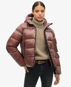 Superdry Vrouwen Luxe Sports Pufferjas met Capuchon