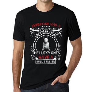 Ultrabasic Mannen Vintage Tee Shirt Graphic T Shirt Bull Terrier Dog Deep Black