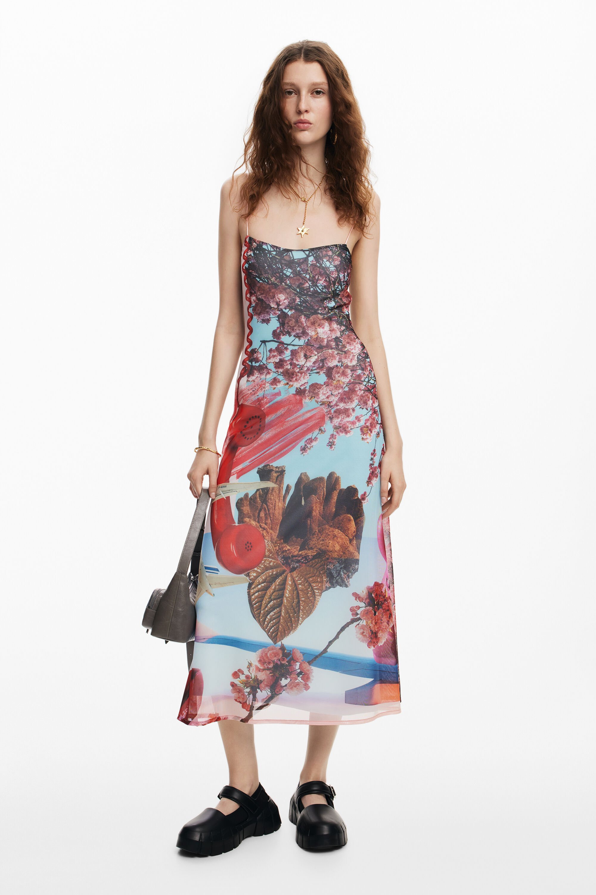 Desigual Midi-jurk met print M. Christian Lacroix - MATERIAL FINISHES