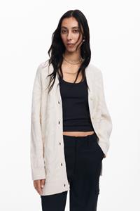 Desigual Oversized gebreid vest - WHITE